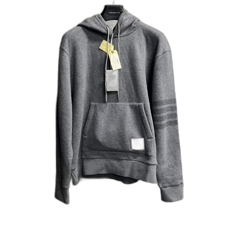 Thom Browne Thom Browne Gray Hoodie with Stripes Size US M / EU 48-50 / 2 - 1 Thumbnail