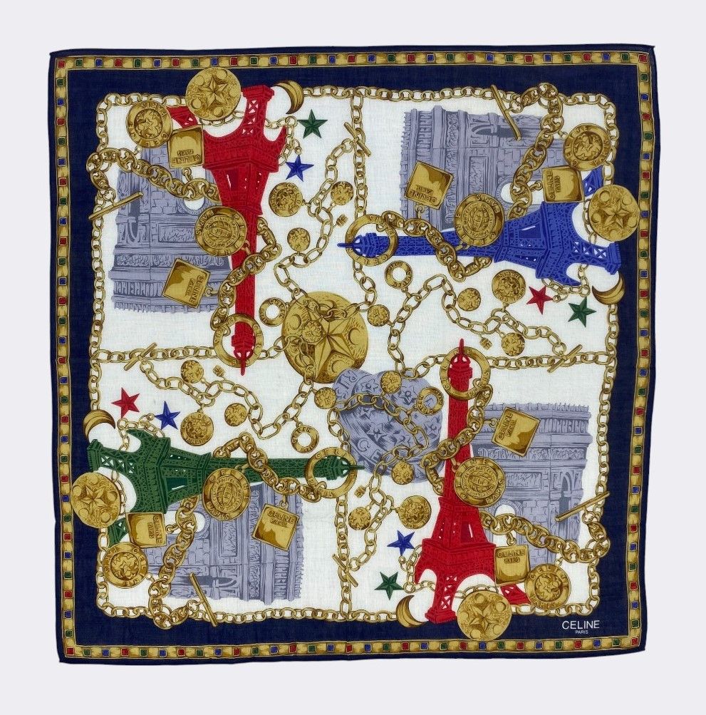 Celine Vintage Celine Handkerchief Neckerchief Bandana H016P Size ONE SIZE - 1 Thumbnail