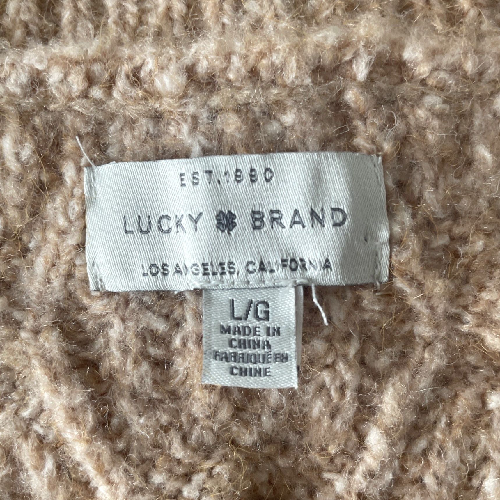 Lucky Brand Lucky Brand Cable Knit Sweater Women Large Orange Long Sleeve Pullover Sweater Pullover BeamGeometric Bohemian 80s? Size L / US 10 / IT 46 - 3 Thumbnail