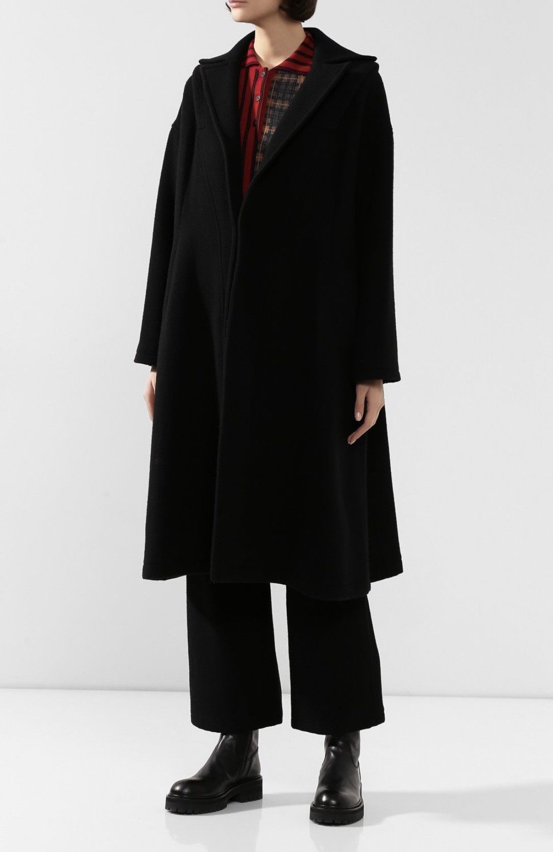 Yohji Yamamoto 🔥 A/W 2009 YOHJI YAMAMOTO WOOL OVER-COAT RARE DESIGN Size US M / EU 48-50 / 2 - 5 Thumbnail