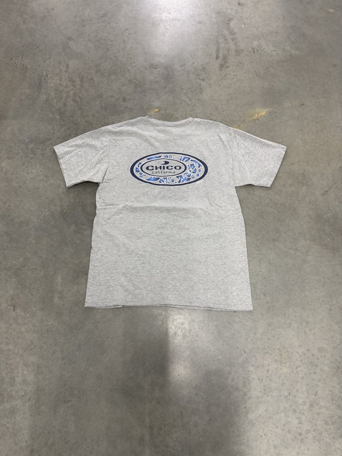 Quiksilver Vintage Chico California Surf Floral Grey Blue T Shirt Y2K Size US L / EU 52-54 / 3 - 7 Thumbnail