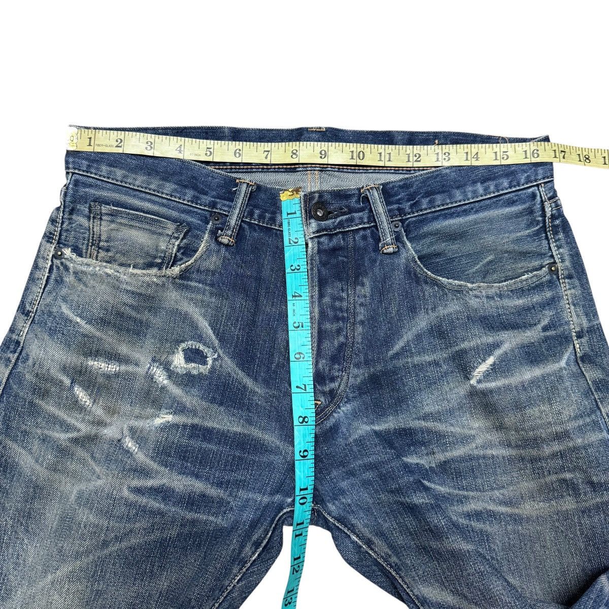 KURO Kuro Distressed Denim Selvedge Jeans Size US 32 / EU 48 - 17 Thumbnail