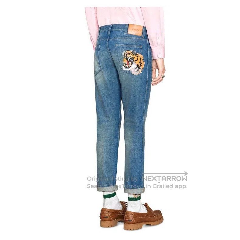 Gucci Gucci Embroidered tiger head patch jeans Size 42" / US 20 - 9 Thumbnail