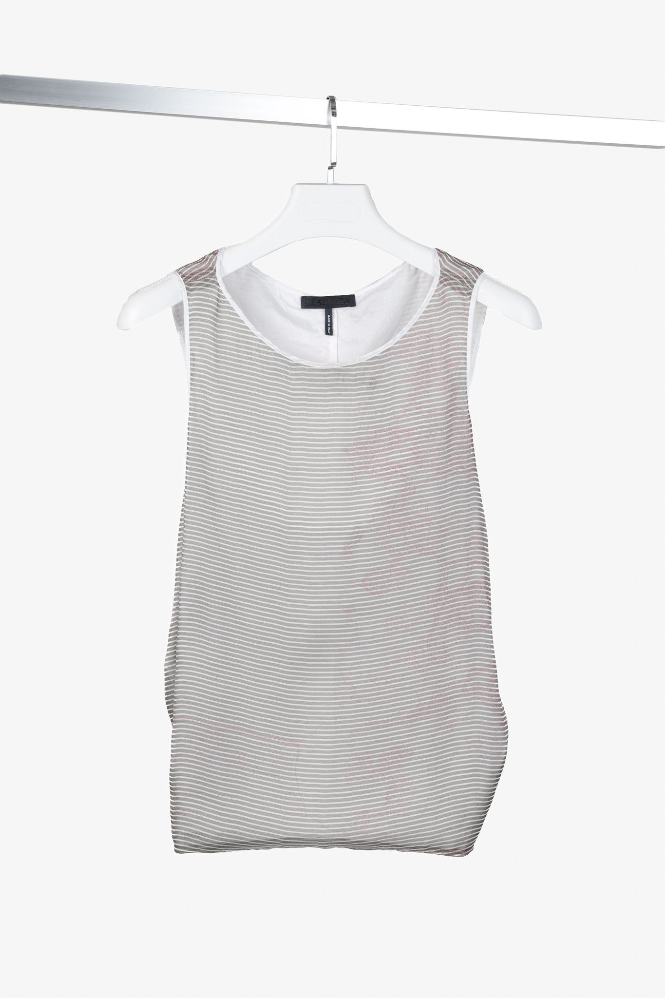 Jil Sander Jil Sander Striped Topographic Tank Blouse Size XS / US 0-2 / IT 36-38 - 1 Thumbnail