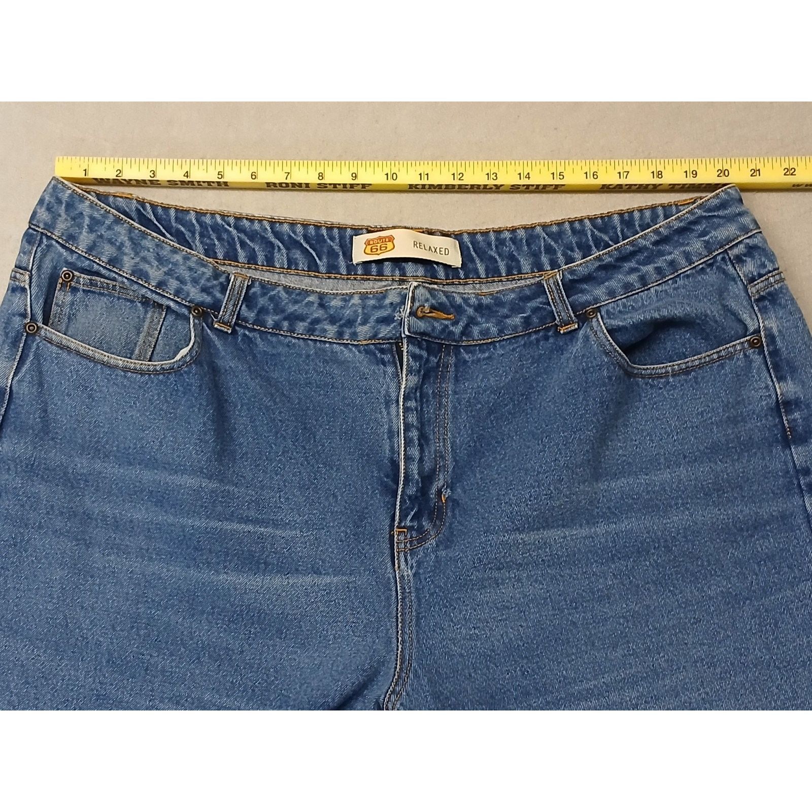 Route 66 Route 66 (24S) Women's Relaxed Straight Fit Blue Denim Jeans Size 24" / US 00 / IT 34 - 3 Thumbnail