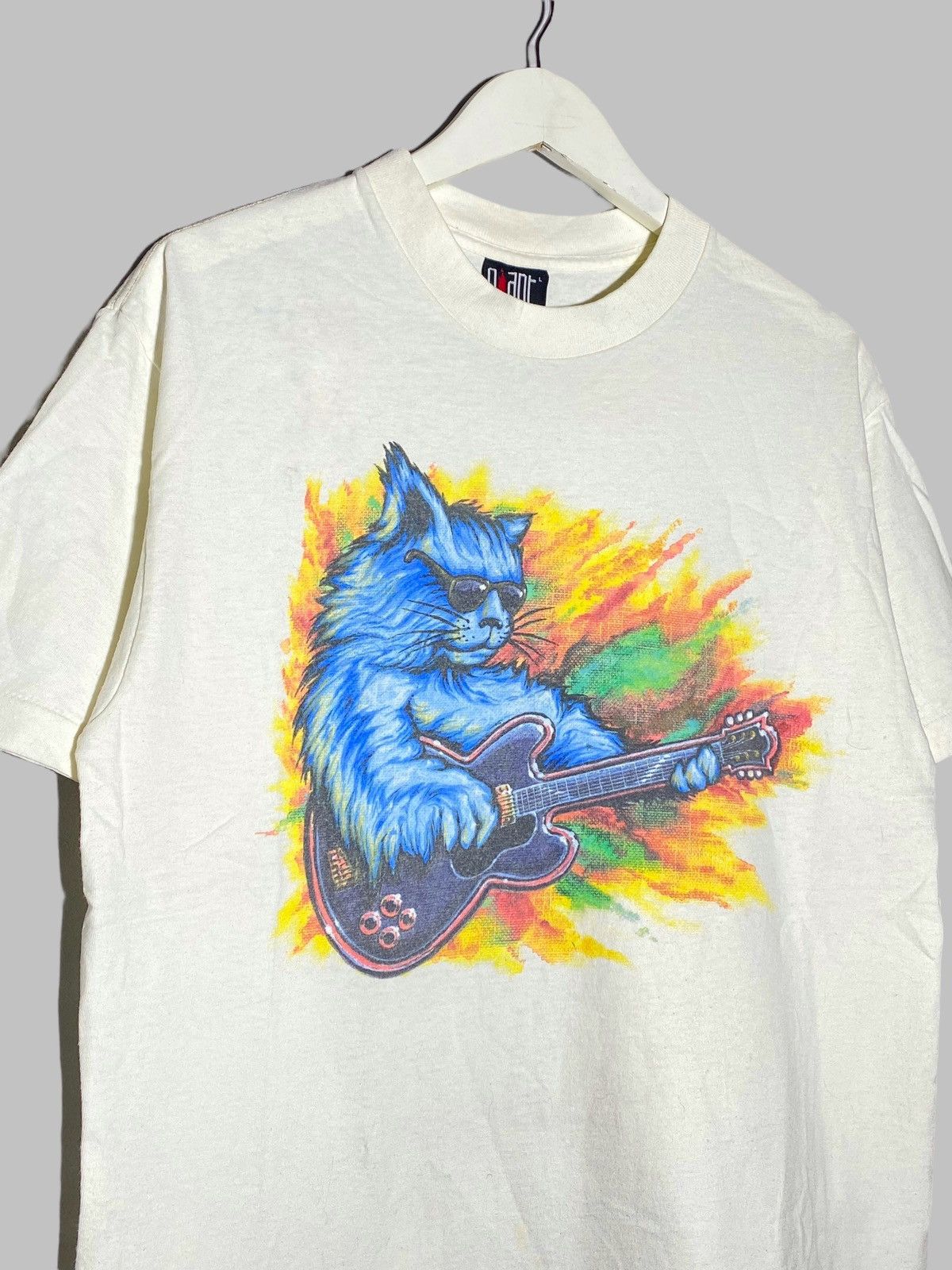 Band Tees 1995 Blues Music Festival Guitar Cat T-Shirt Size US XL / EU 56 / 4 - 3 Thumbnail