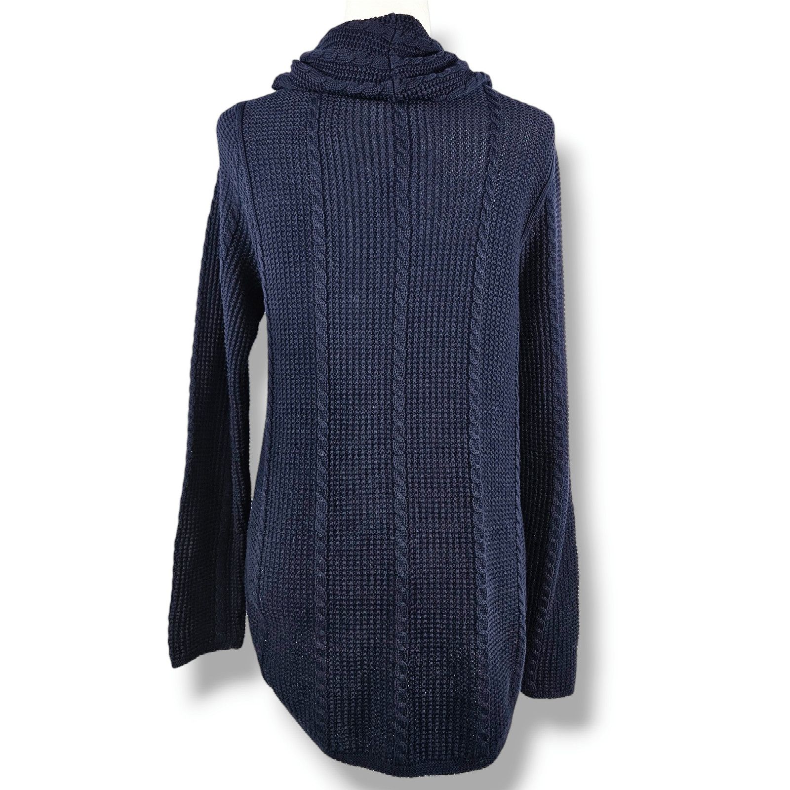 Other EUC Jeanne Pierre Cable Knit Cowl Neck Cotton Sweater Sz. M Size M / US 6-8 / IT 42-44 - 3 Thumbnail