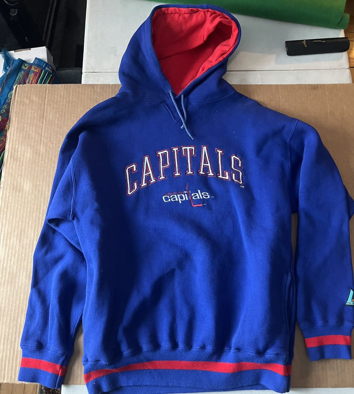 Logo Athletic × NHL × Vintage Vintage Washington Capitals Hockey Hoodie Size US XL / EU 56 / 4 - 1 Thumbnail