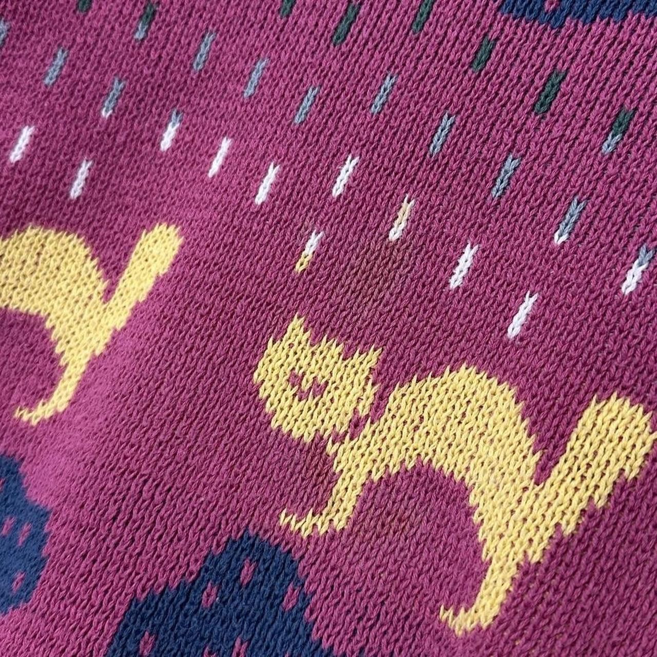 Woolrich Woolen Mills Vintage Woolrich Women’s Retro Pink Cat Sweater Small Size S / US 4 / IT 40 - 8 Thumbnail