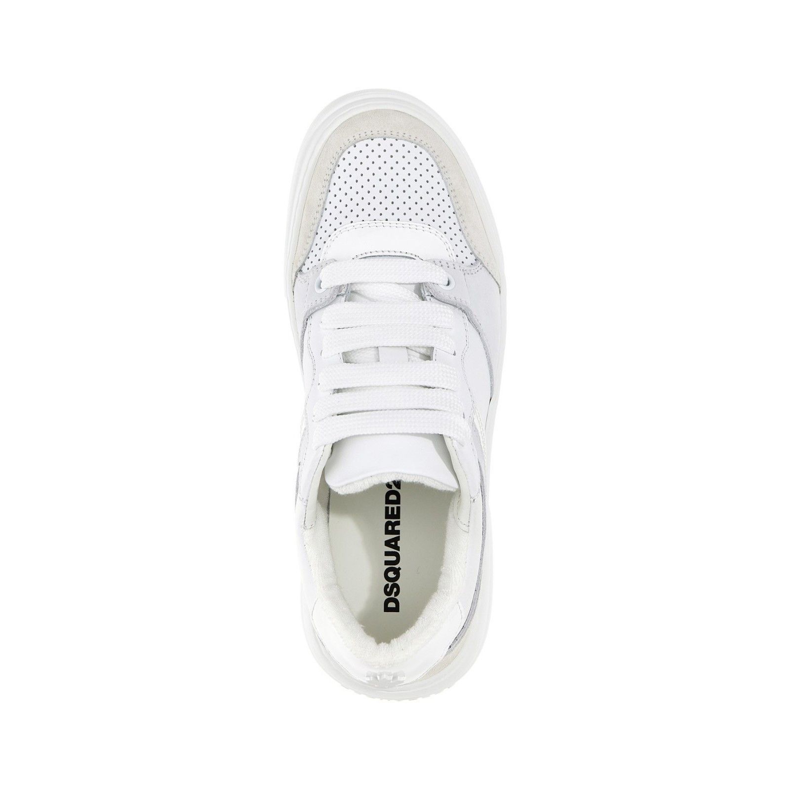 Dsquared2 DSQUARED2 Bumper White Leather Sneakers New & Authentic (Wom Size US 6 / IT 36 - 3 Thumbnail