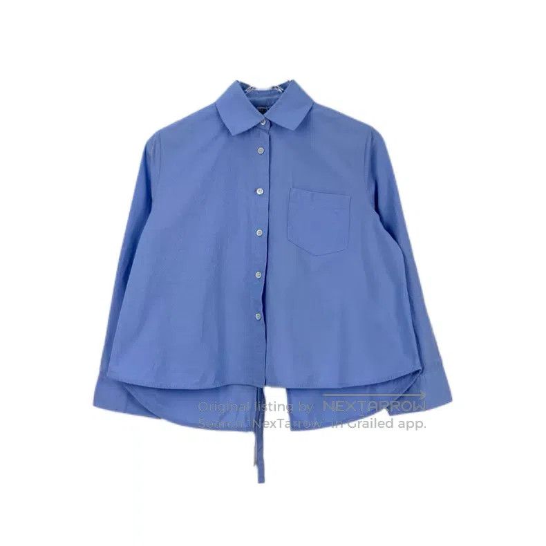 Loewe Loewe Blue Full Logo Back Straps Shirt Size XS / US 0-2 / IT 36-38 - 1 Thumbnail