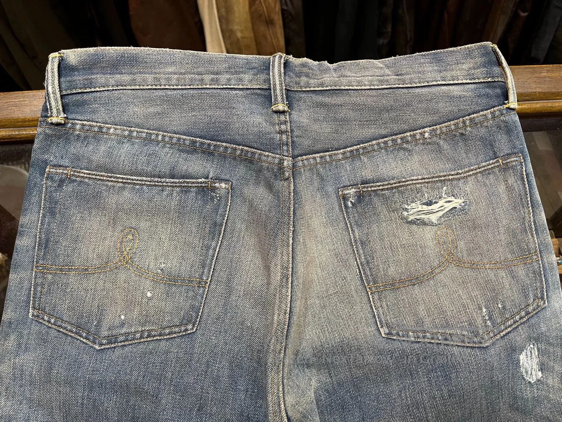 RRL Ralph Lauren distressed denim jeans from double rl polo. Size US 32 / EU 48 - 9 Thumbnail