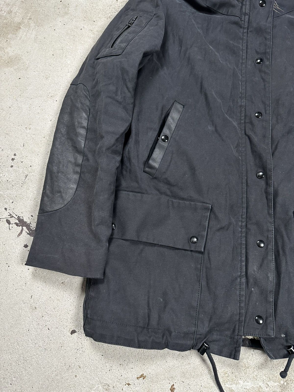 Sandro Sandro Paris Black Faux Fur Lined Parka Jacket Size M / US 6-8 / IT 42-44 - 5 Thumbnail