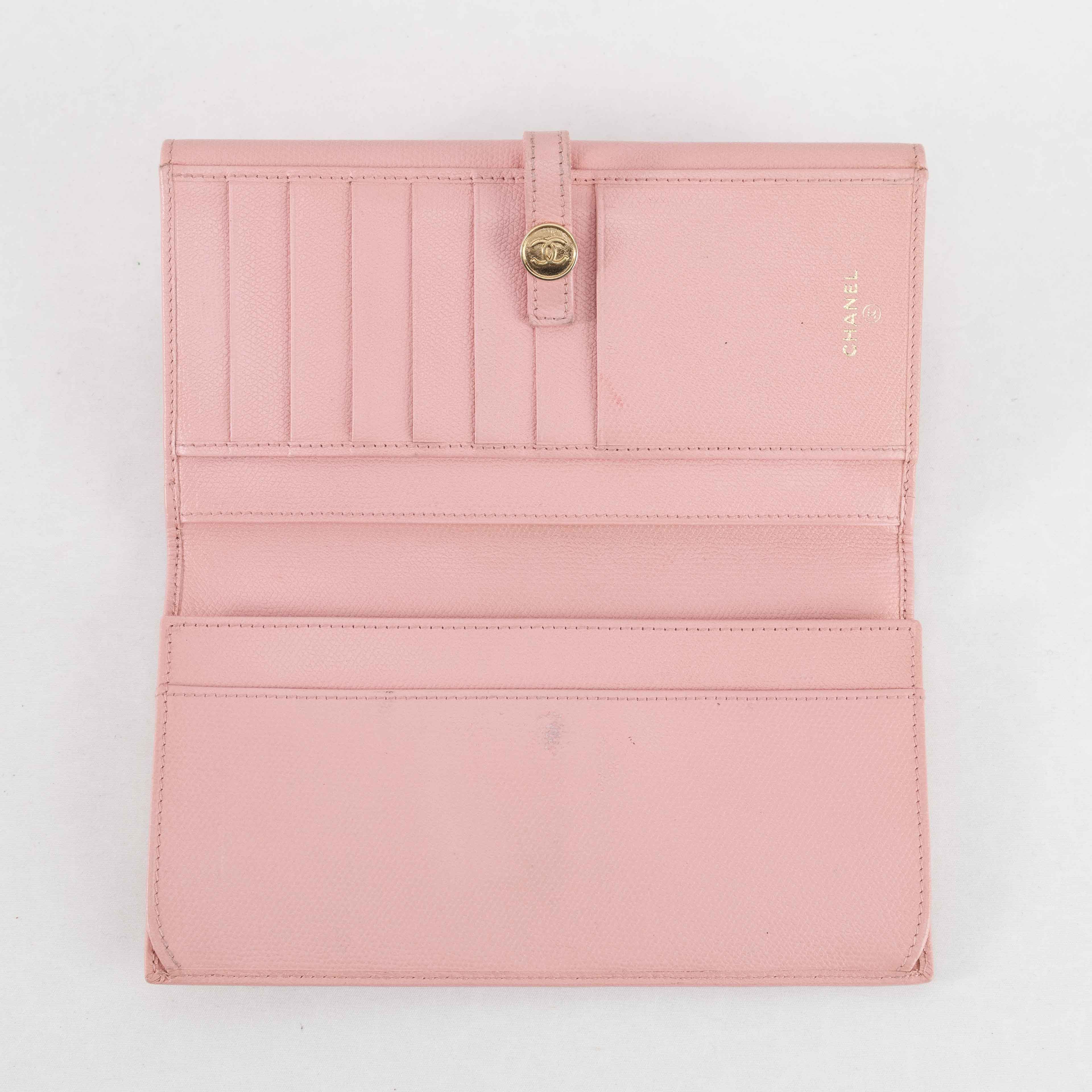 Chanel Chanel Classic Flap Long Wallet in Pink Caviar Leather Size ONE SIZE - 10 Thumbnail