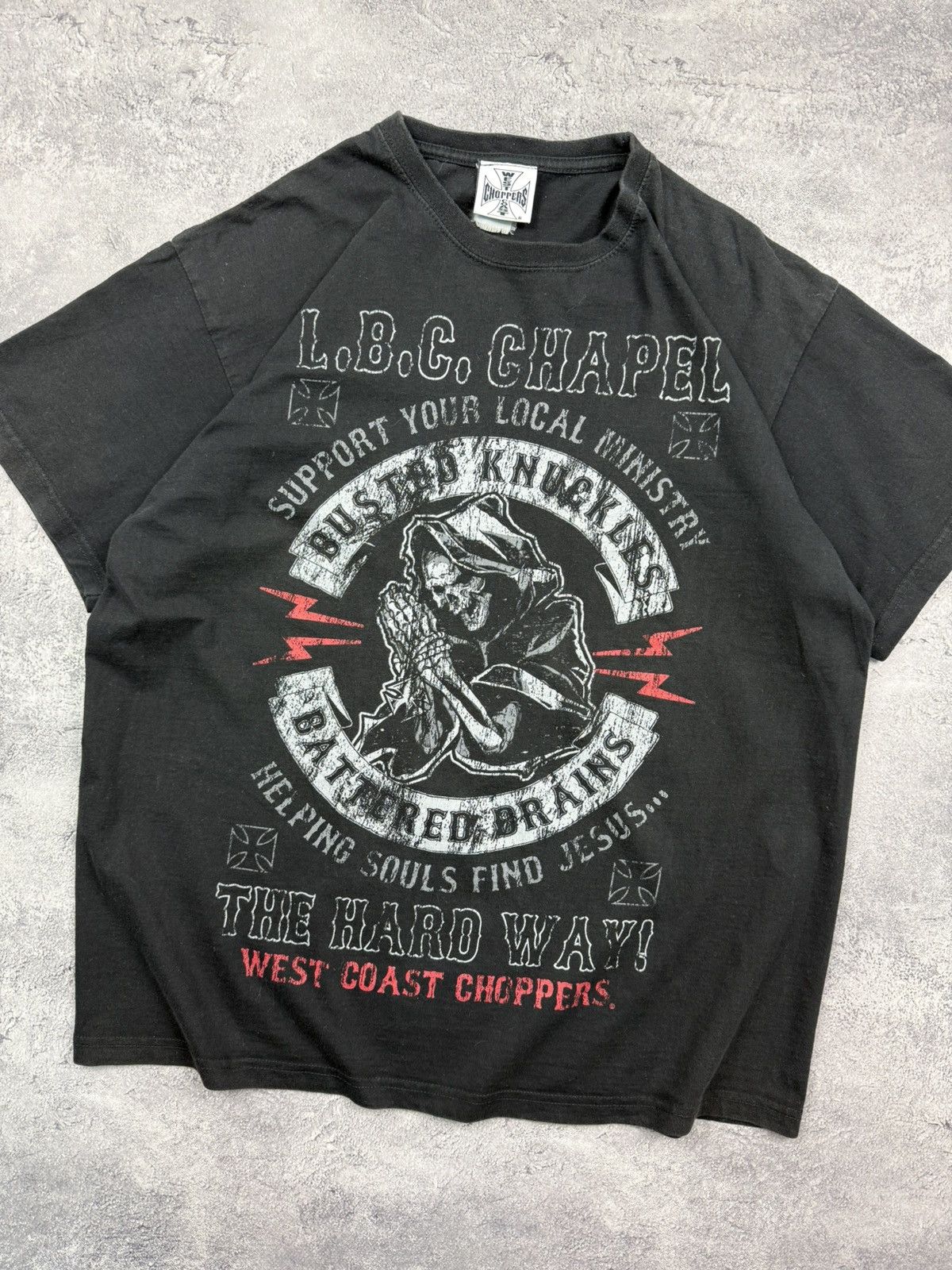 West Coast Choppers Vintage West Coast Choppers T-Shirt Skull Tee Size US L / EU 52-54 / 3 - 8 Thumbnail