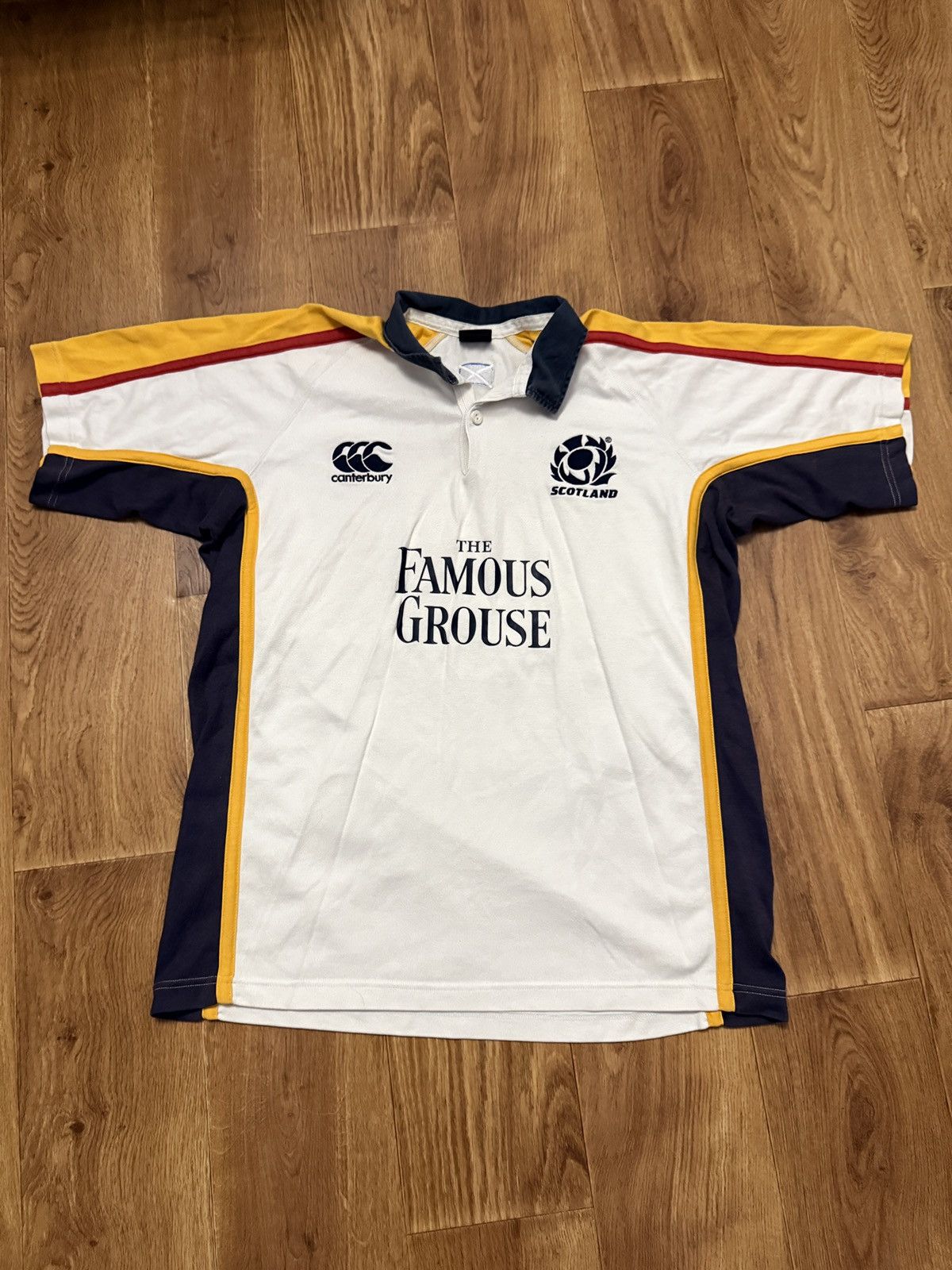 Canterbury of New Zealand Vintage Canterbury Scotland 05/06 Jersey Away Rugby Shirt Size US L / EU 52-54 / 3 - 1 Thumbnail