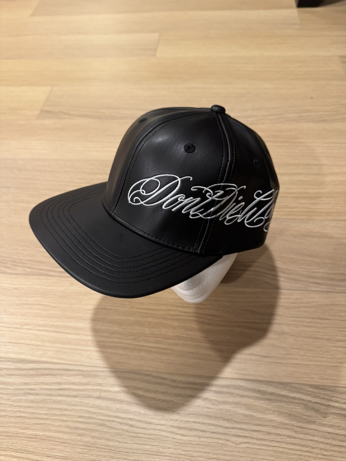 Leather Dont Die Wondering Leather Hat Black/White Size ONE SIZE - 1 Thumbnail