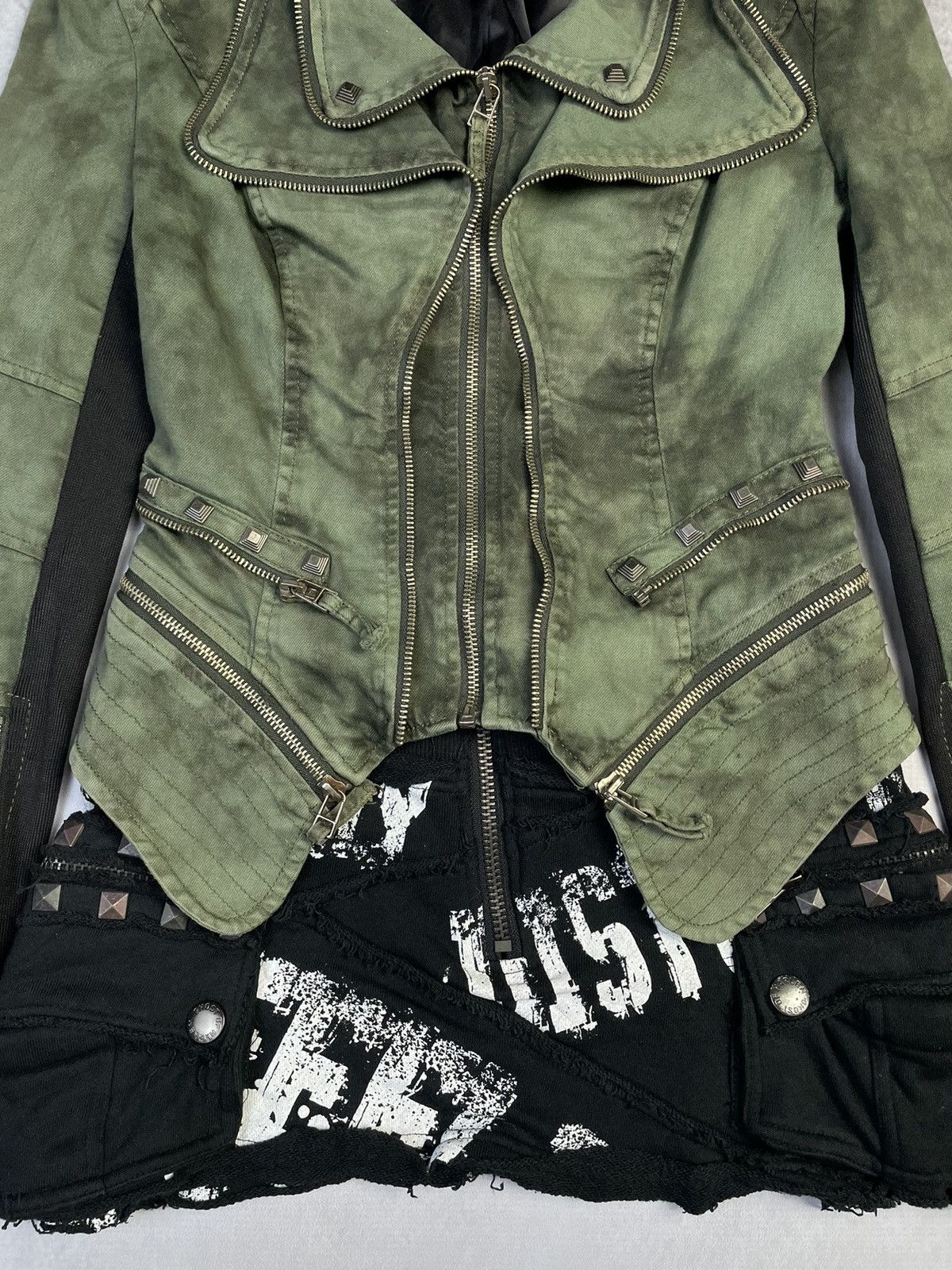 14th Addiction Y2k Archive Shalang Style Studded Avant Garde Rider Jacket Size S / US 4 / IT 40 - 2 Thumbnail