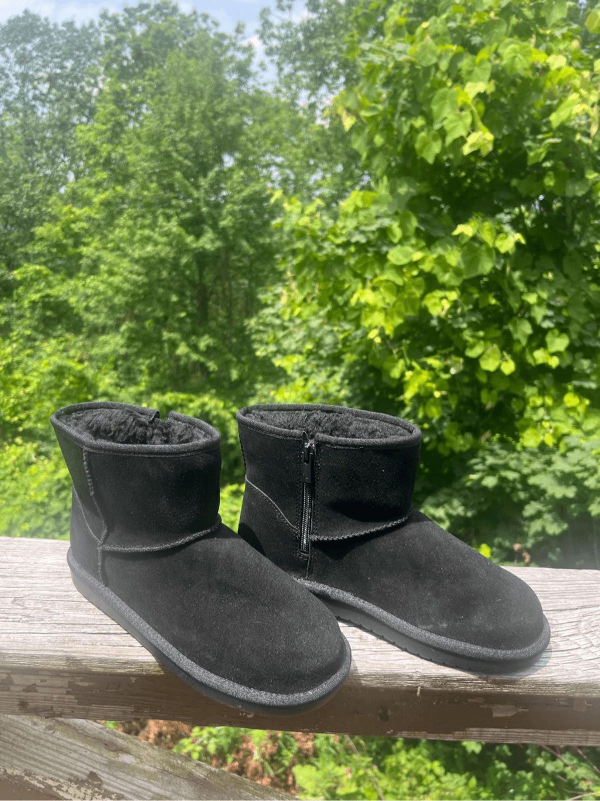 Koolaburra KOOLABURRA Leather Suede Black Booties Sz 5 NWOB Size US 5 / IT 35 - 1 Thumbnail