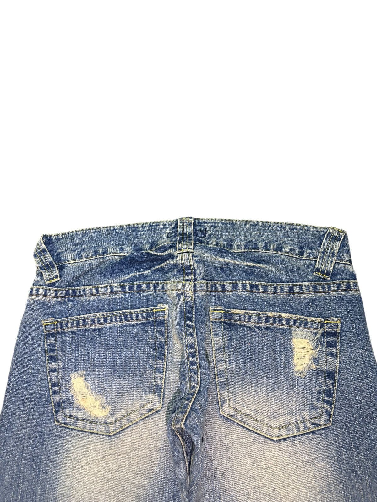 Edwin Vintage Japanese Brand Rusty Wash Distress Loose Jeans Size 32" / US 10 / IT 46 - 4 Thumbnail