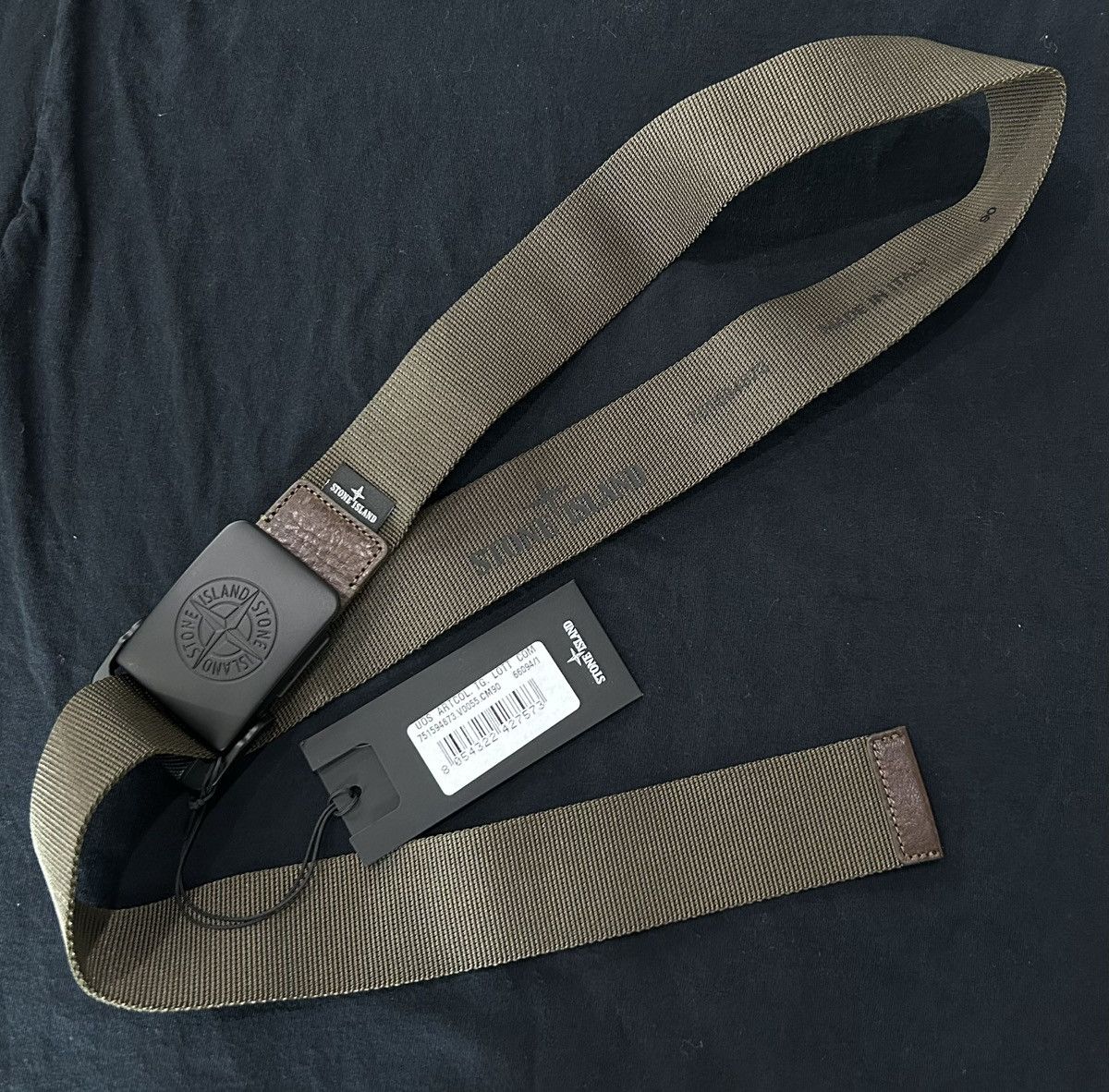 Stone Island Stone Island Olive Green Belt With Compass Buckle Size ONE SIZE - 2 Thumbnail
