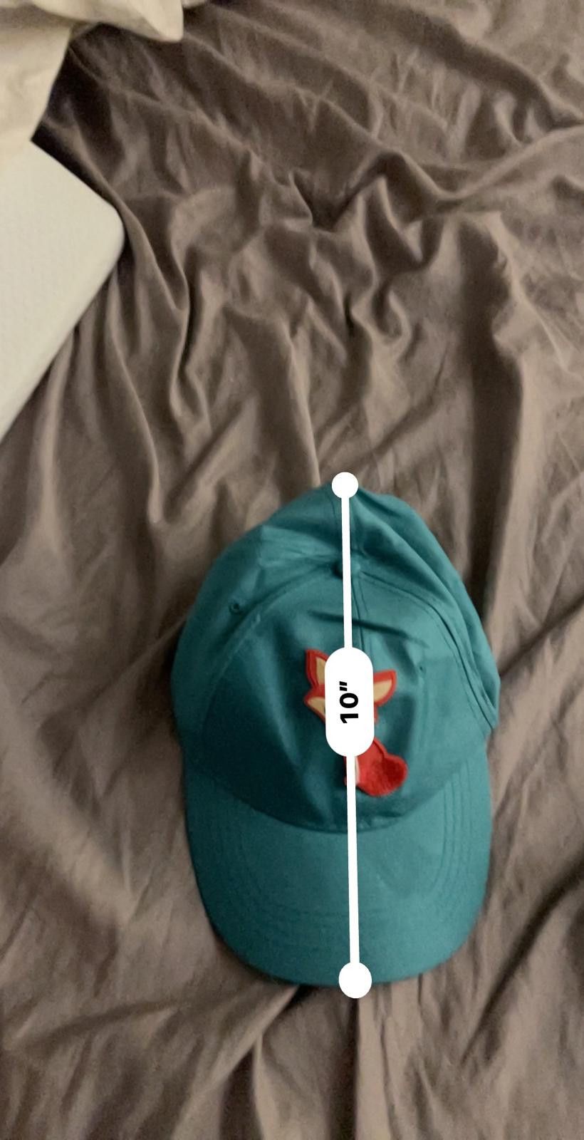 Unknown London Teal Baseball Cap with Cute Fox Patch -for Sunny Adventures! Size ONE SIZE - 3 Thumbnail