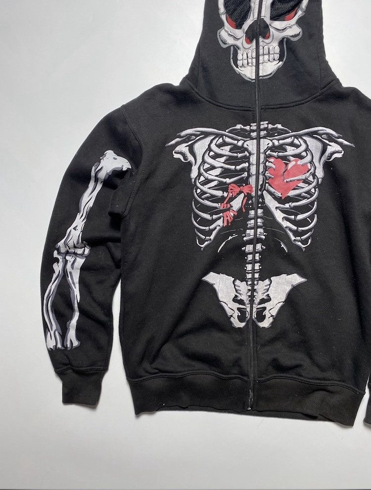 Japanese Brand × Vintage Y2k skull skeleton pile zip up hoodie Ed Hardy Affliction Size US L / EU 52-54 / 3 - 3 Thumbnail