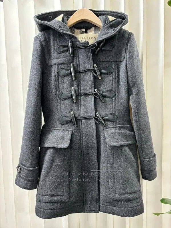 Burberry Burberry Gray Wool Women's Duffle Coat. Size XS / US 0-2 / IT 36-38 - 3 Thumbnail