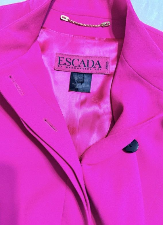 Escada Escada by Margaretha Ley Pink Wool & Silk Coat Germany EU 38 Size S / US 4 / IT 40 - 17 Thumbnail
