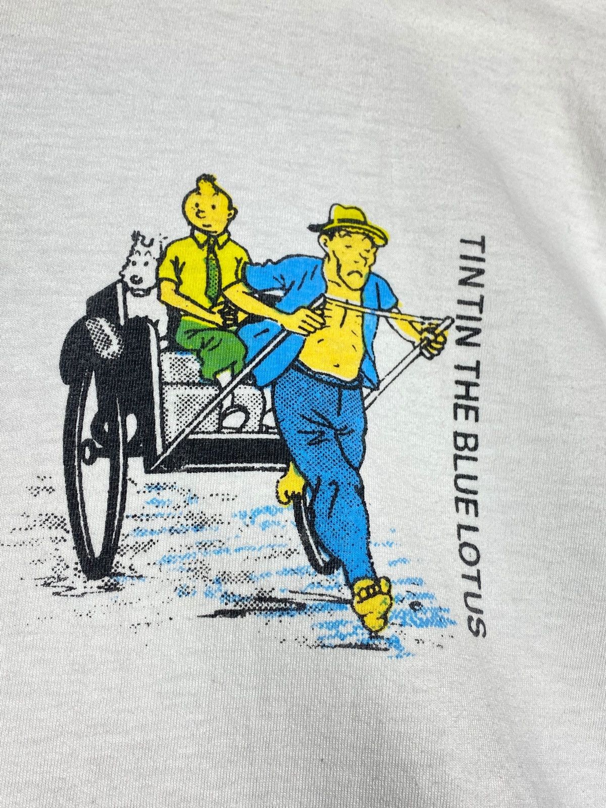 Vintage 🔥 90s TINTIN IN CHINA COMIC PANEL RARE VINTAGE SHIRT 🔥 Size US L / EU 52-54 / 3 - 6 Thumbnail