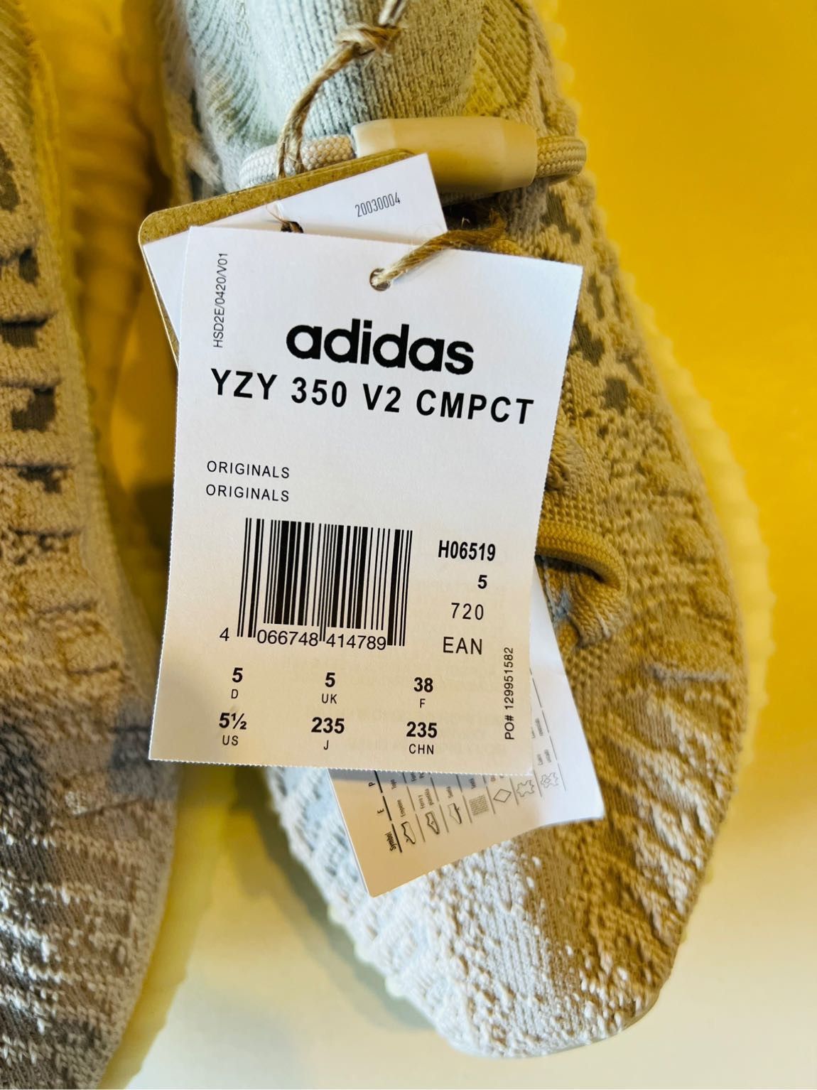 Adidas Yeezy 350 CMPCT Slate Bone US5.5 Men Size US 7 / IT 37 - 6 Thumbnail