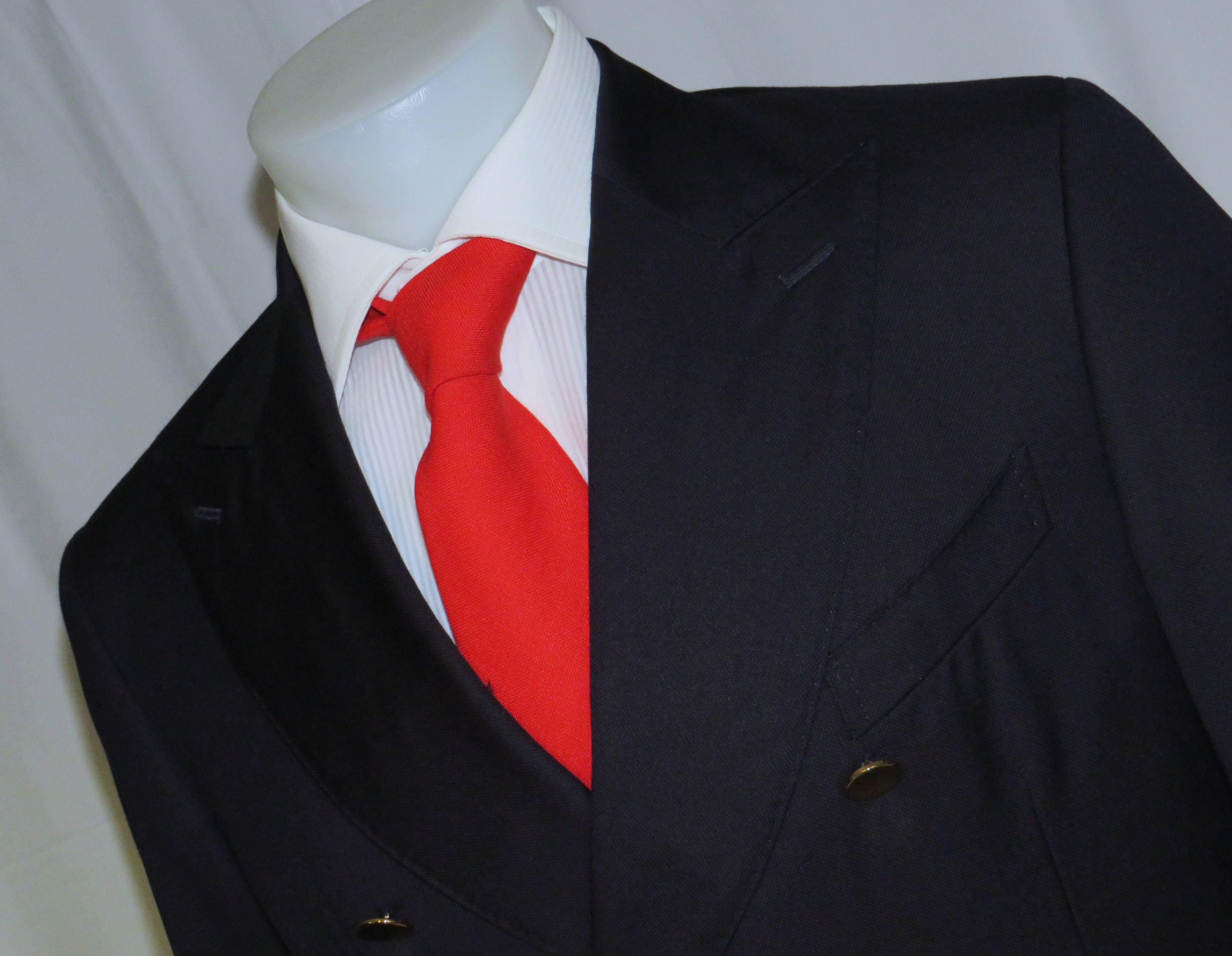 Other Alex Hitz Navy Gold Button Double Breasted Blazer 40S Size 40S - 4 Thumbnail