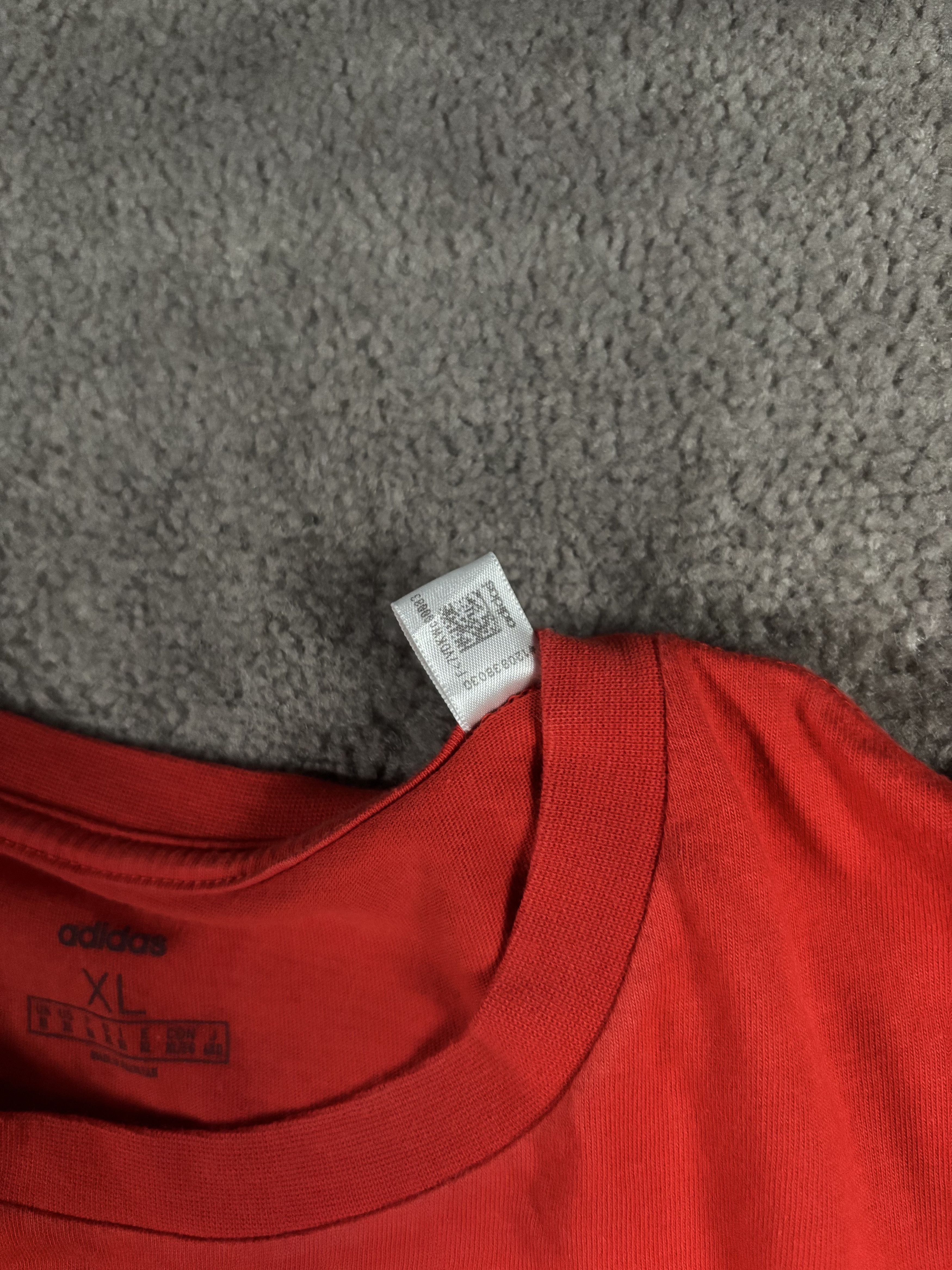 Adidas Adidas XL Red Basic Print Cotton T-shirt Size US XL / EU 56 / 4 - 5 Thumbnail