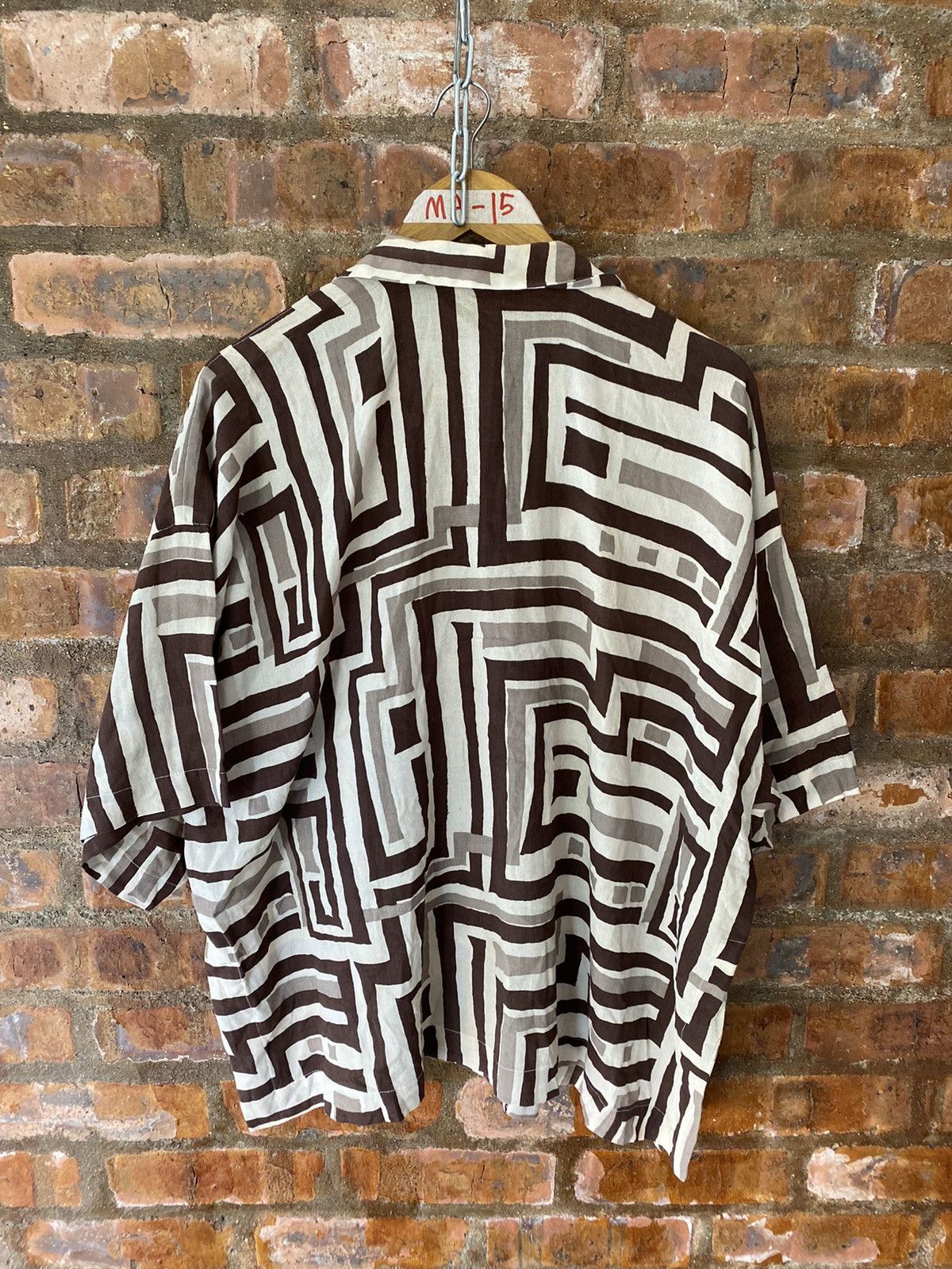 Issey Miyake 1990s Issey Miyake Plantation psychedelic illusion tee Size US L / EU 52-54 / 3 - 10 Thumbnail