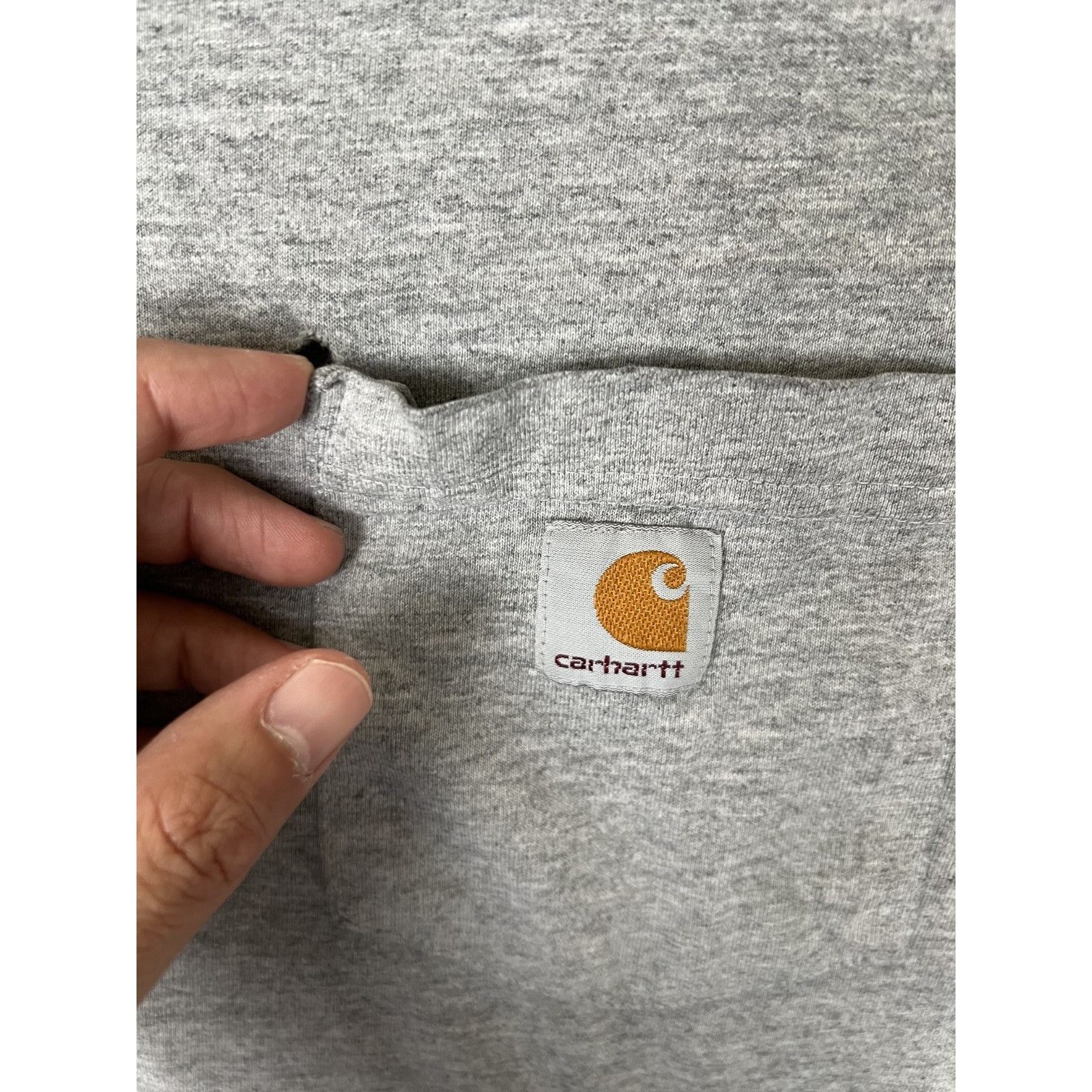 Carhartt Vintage Carhartt Gray Pocket Tee T-Shirt Size XL Distressed Size US XL / EU 56 / 4 - 4 Thumbnail