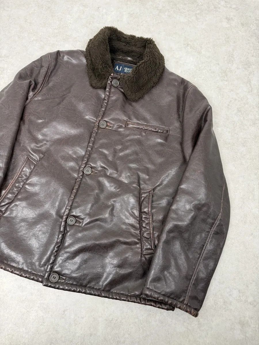 Armani 2000s Armani Brown Faux Shearling Jacket Size US M / EU 48-50 / 2 - 8 Thumbnail
