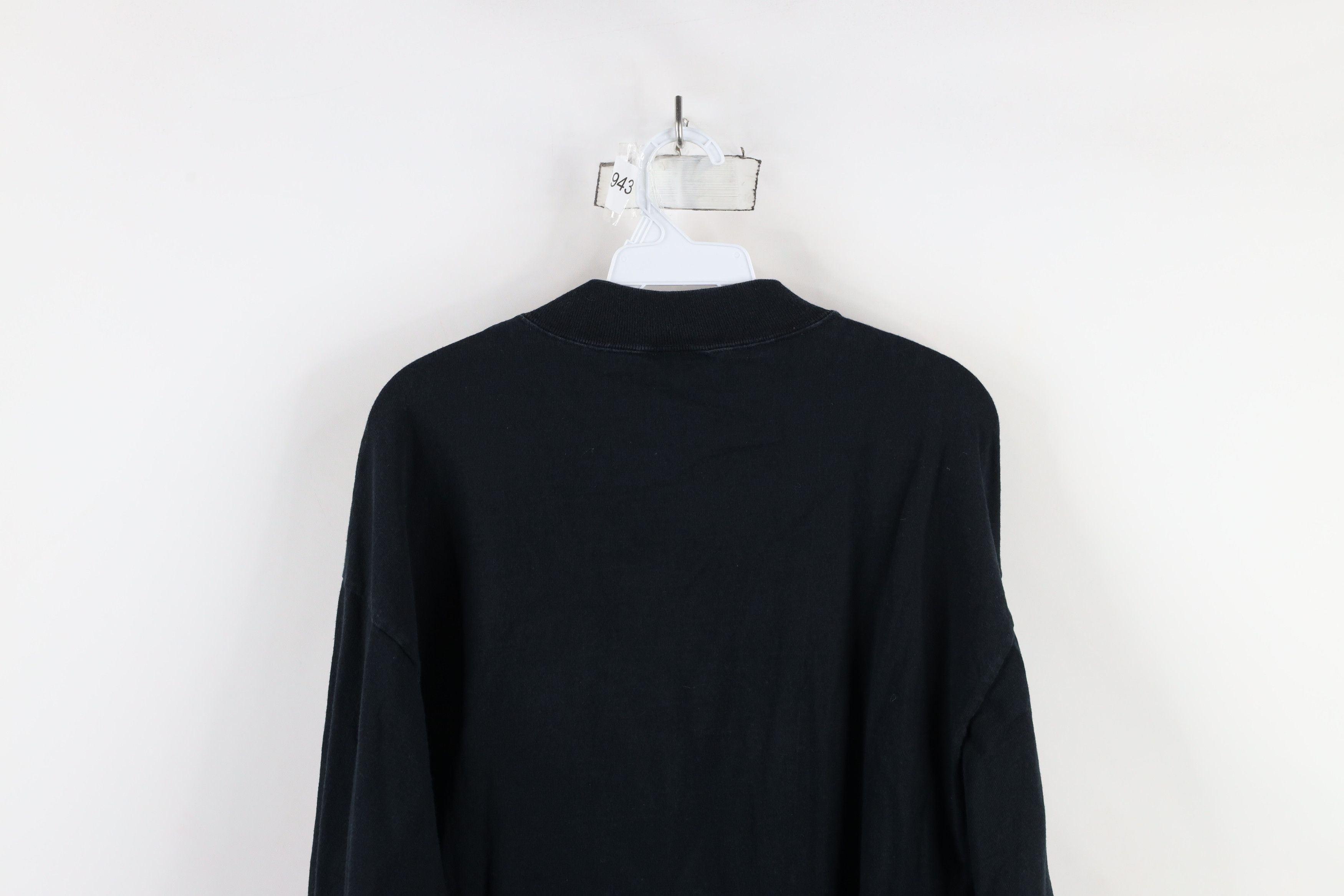 Vintage Vintage 90s Streetwear Heavyweight Mock Neck T-Shirt Black Size US XL / EU 56 / 4 - 7 Thumbnail