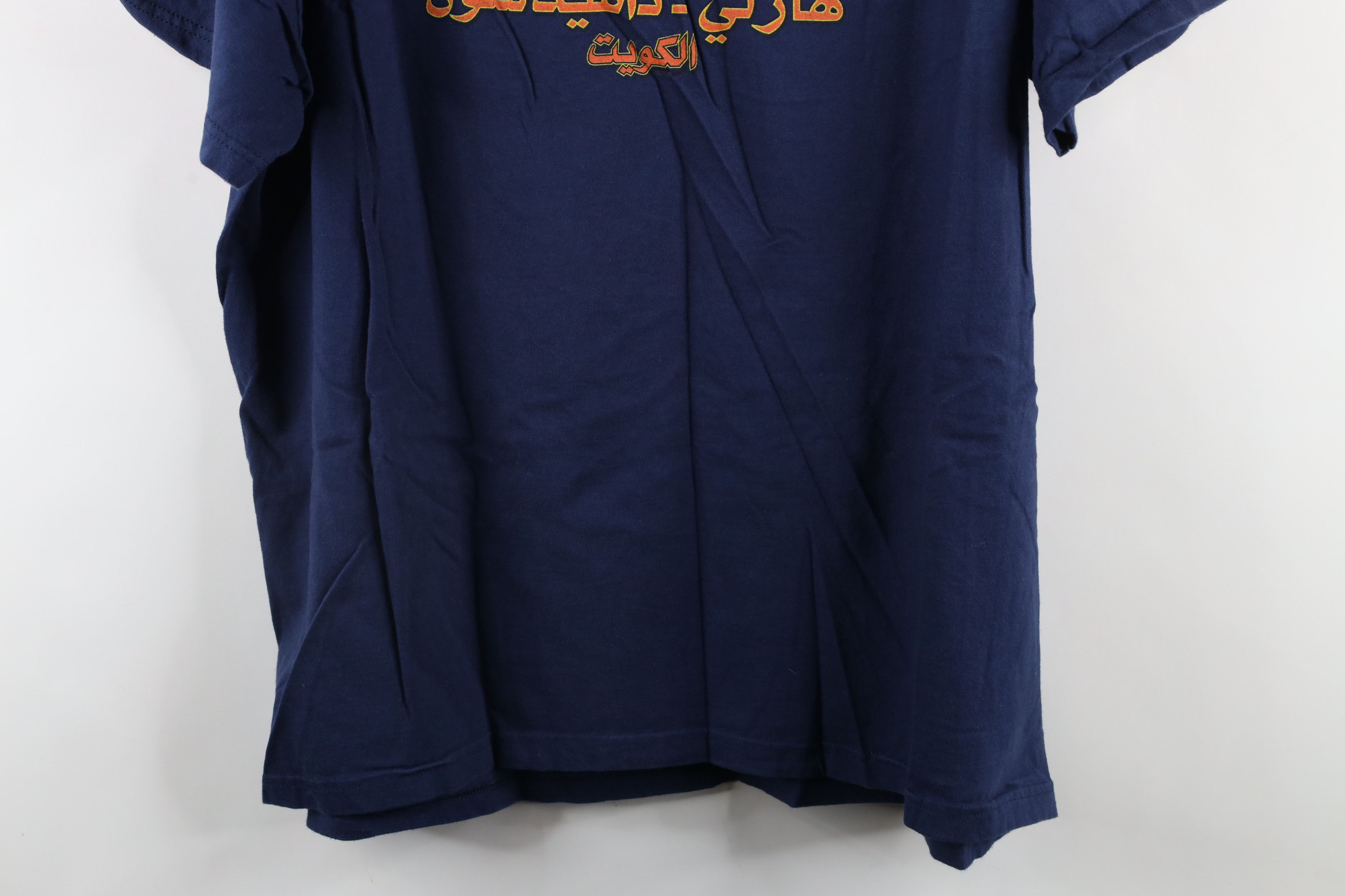 Harley Davidson × Vintage Vintage Y2K 2007 Harley Davidson Eagle Kuwait T-Shirt Blue Size US XXL / EU 58 / 5 - 13 Thumbnail