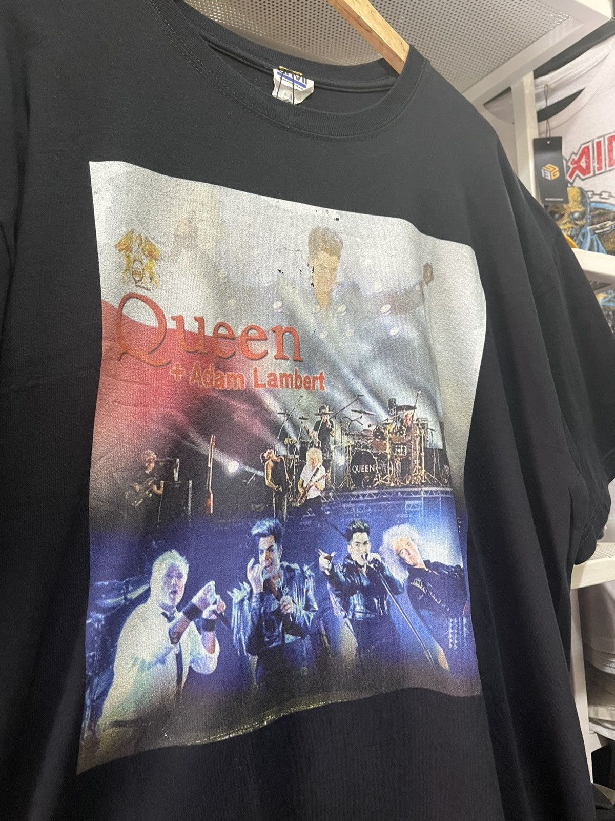 Vintage Queen & Adam Lambert Rhapsody Tour T Shirt Adult FOL Tag Size US XL / EU 56 / 4 - 2 Thumbnail