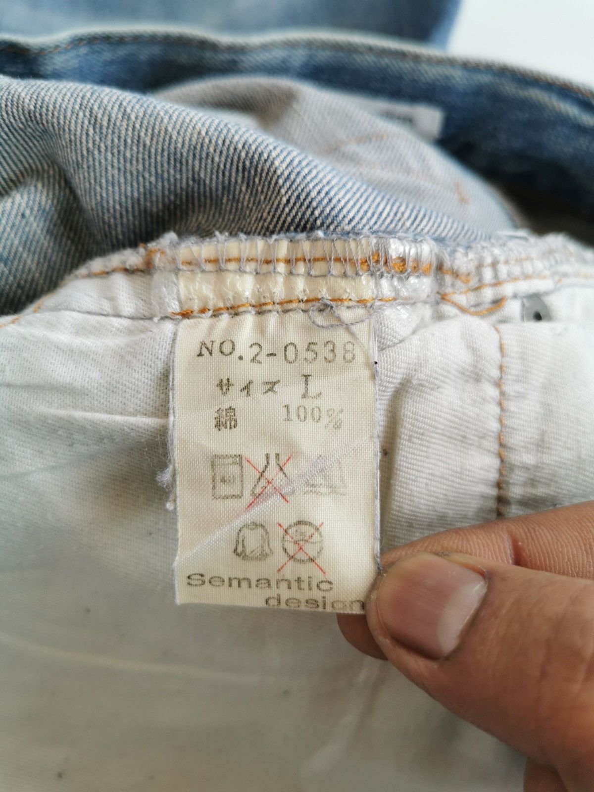 semanticdesign Semanticdesign Reworked Repair Ankle Jeans Size US 33 - 10 Thumbnail