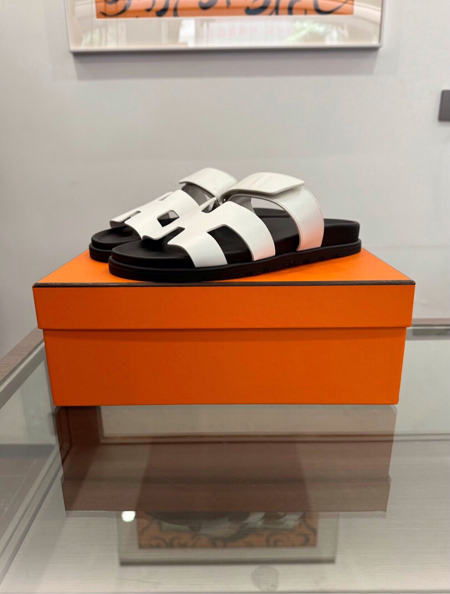 Hermes Hermes Chypre H Logo Slide Sandals Size US 7 / EU 40 - 1 Thumbnail