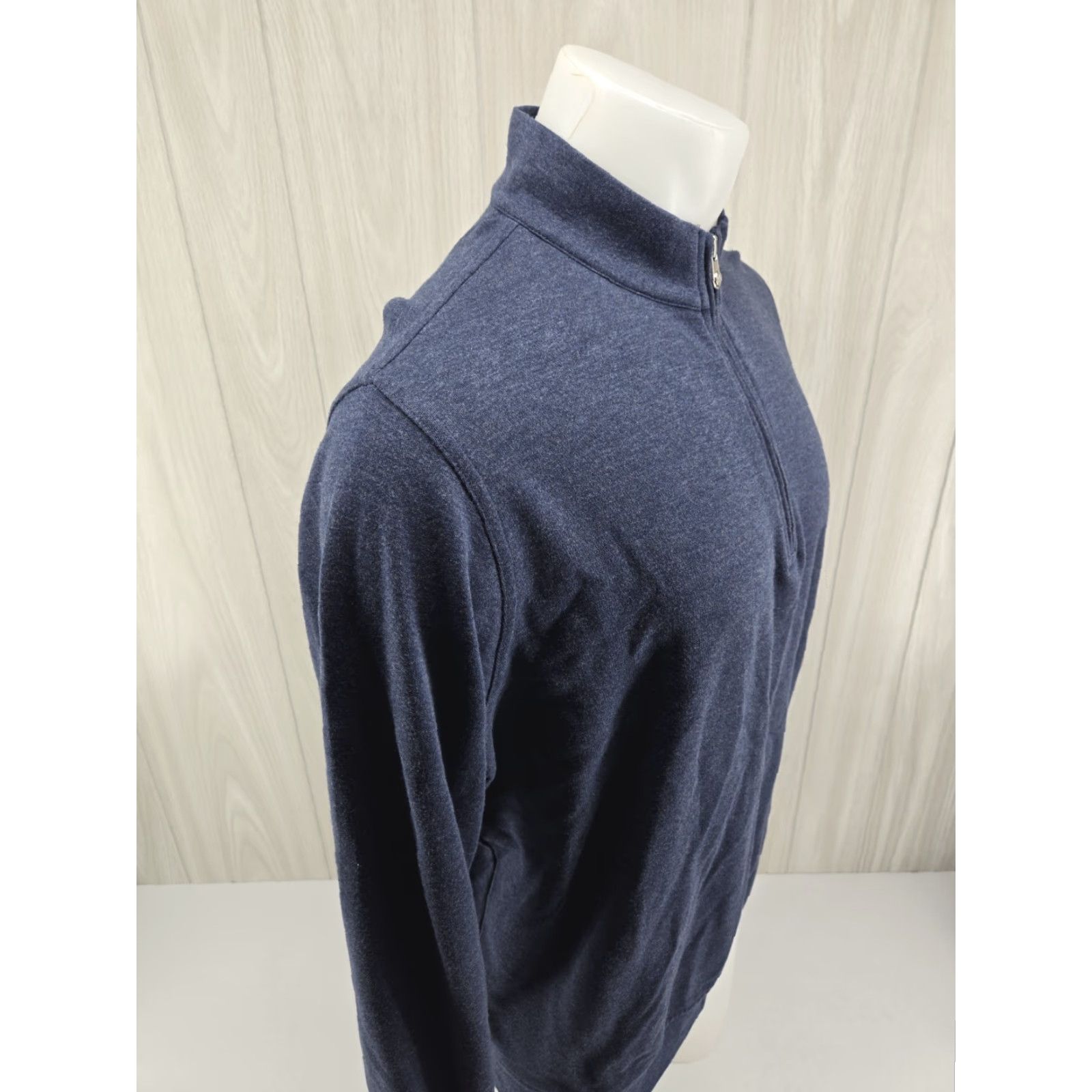Peter Millar Peter Millar Golf Sweater Men's Large Blue 1/4 Zip Long Sleeve Logo Mock Neck Pullover Size US L / EU 52-54 / 3 - 7 Thumbnail