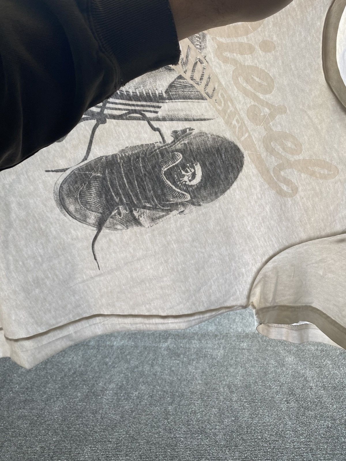 Diesel 🔥Opium Punk Diesel Goth Emo White tee “sneakers logo” Size US S / EU 44-46 / 1 - 12 Thumbnail