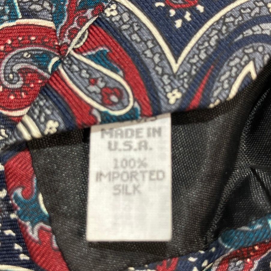 Stafford Stafford Executive Paisley Silk Wide Short Men Necktie 56” Size ONE SIZE - 3 Thumbnail