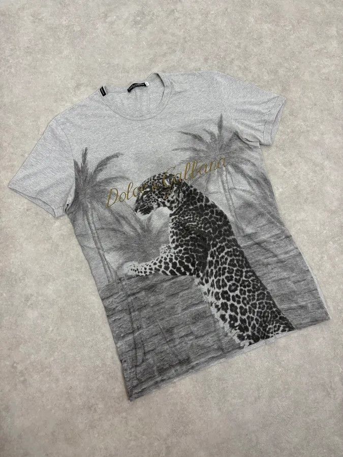 Dolce & Gabbana FW2004 Dolce & Gabbana Leopard Grey T-Shirt Size US M / EU 48-50 / 2 - 5 Thumbnail