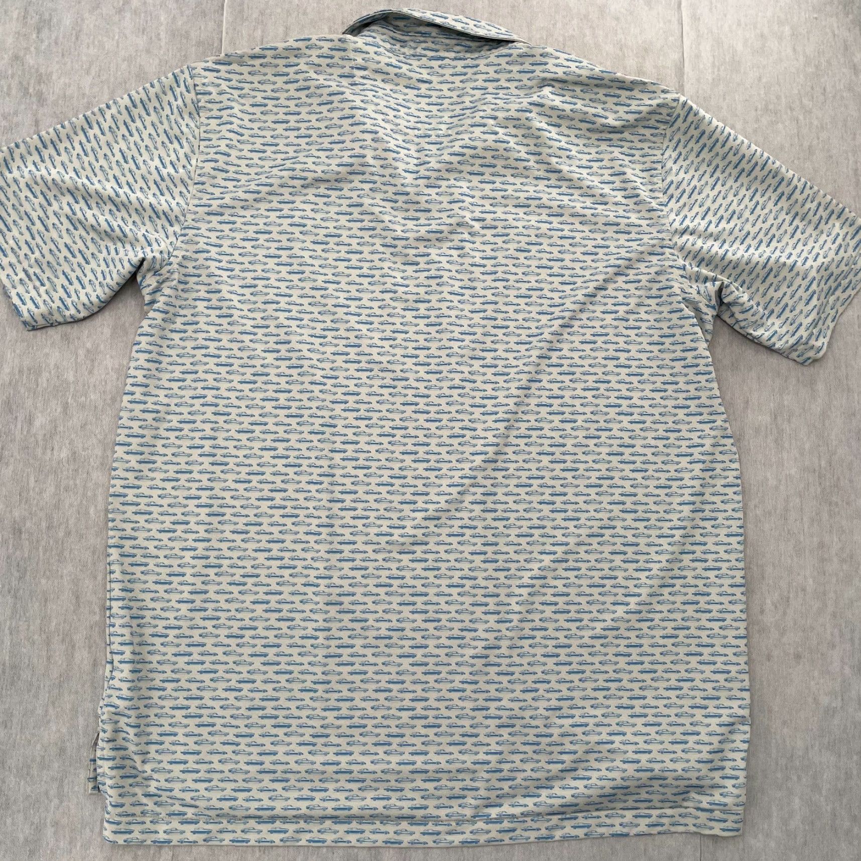 Peter Millar Peter Millar Shirt Adult XL Gray Blue Polo Cars Print Mens Polo Shirt All Seasons Summer Spring Golf Walking Size US XL / EU 56 / 4 - 3 Thumbnail