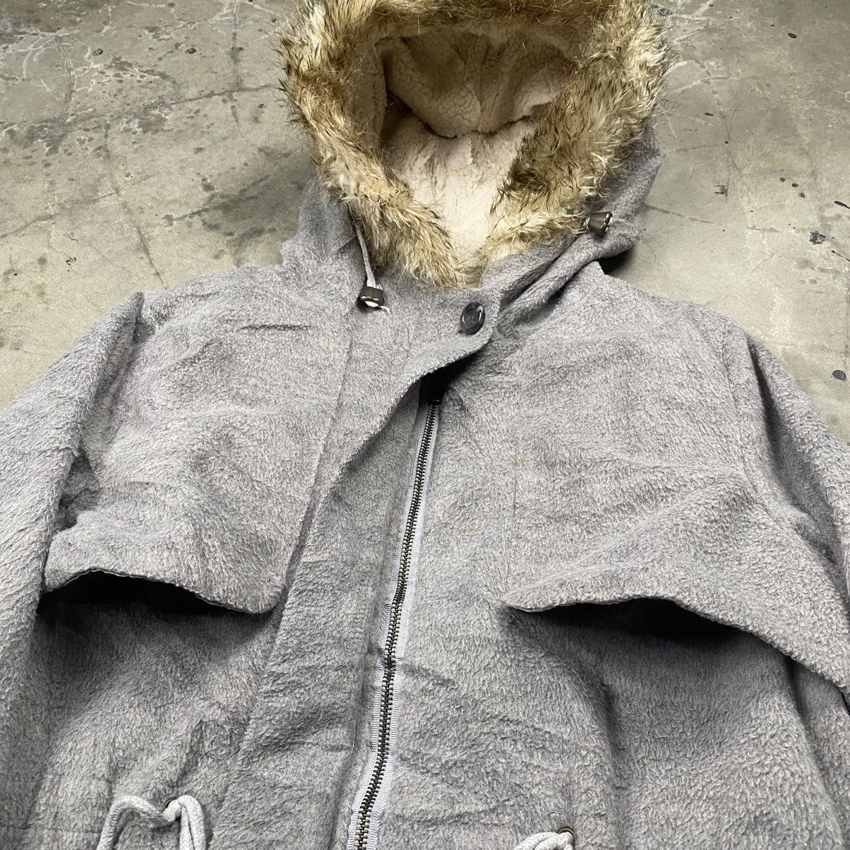 If Six Was Nine × Japanese Brand × Le Grande Bleu (L.G.B.) Faux Fur Hooded i6w9 LGB Style Fleece Zip Up Size L / US 10 / IT 46 - 6 Thumbnail