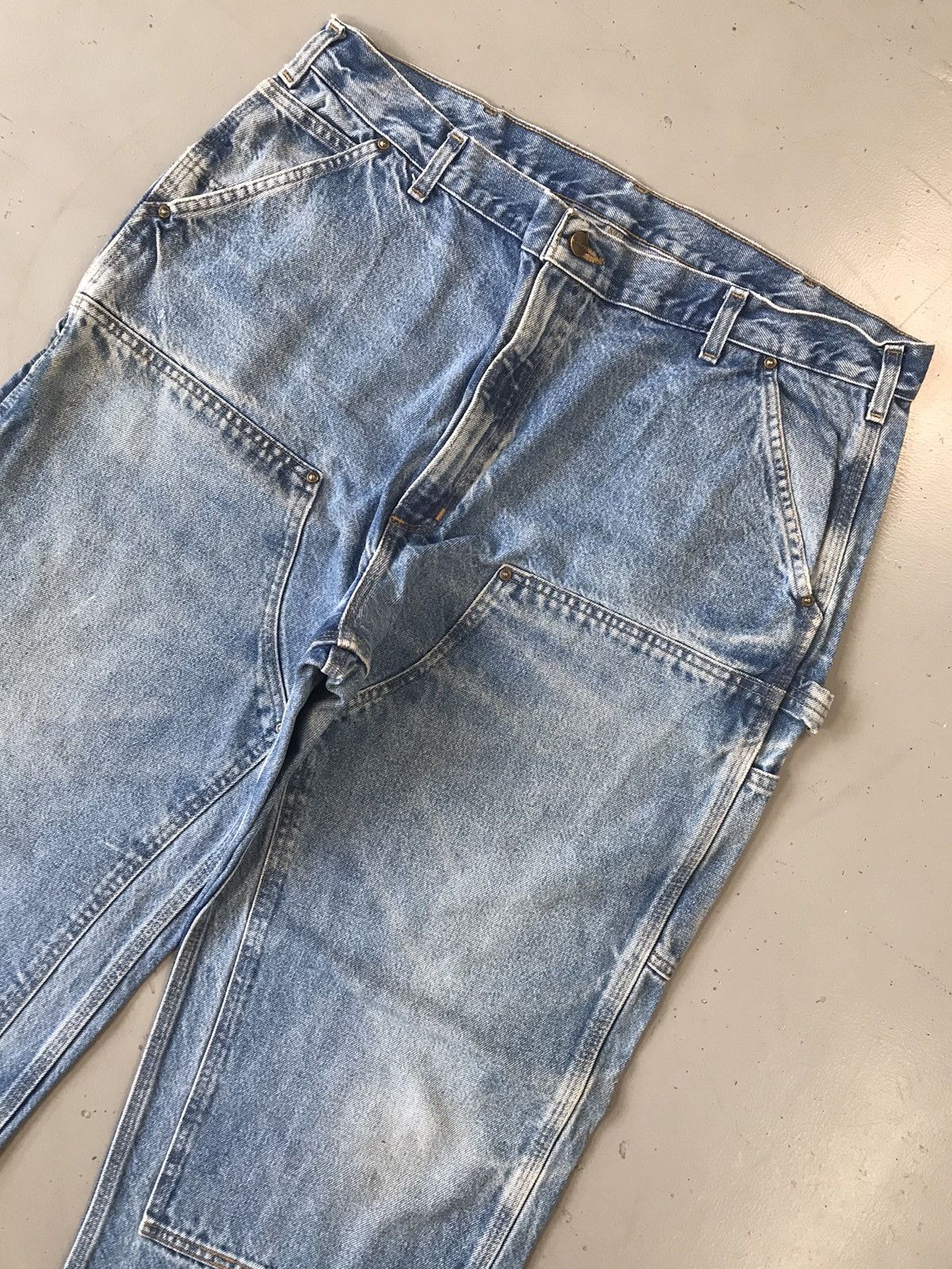 Carhartt × Vintage Vintage Carharttt b01 Des double knee denim Size US 42 / EU 58 - 3 Thumbnail