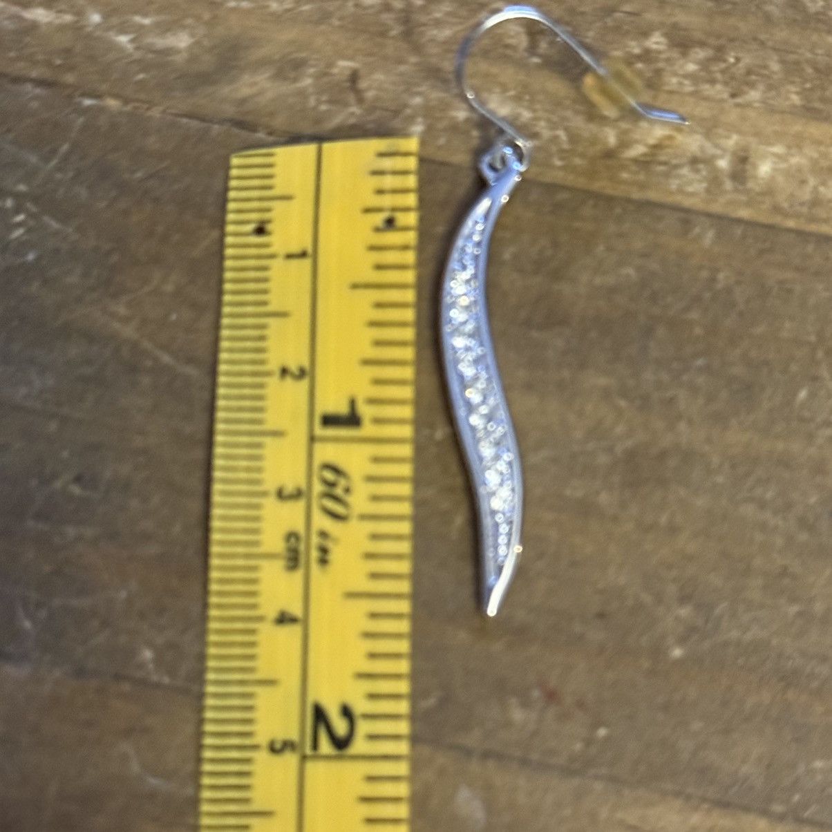 Other Touchstone Crystal rhodium plated crystal dangle earrings Size ONE SIZE - 3 Thumbnail