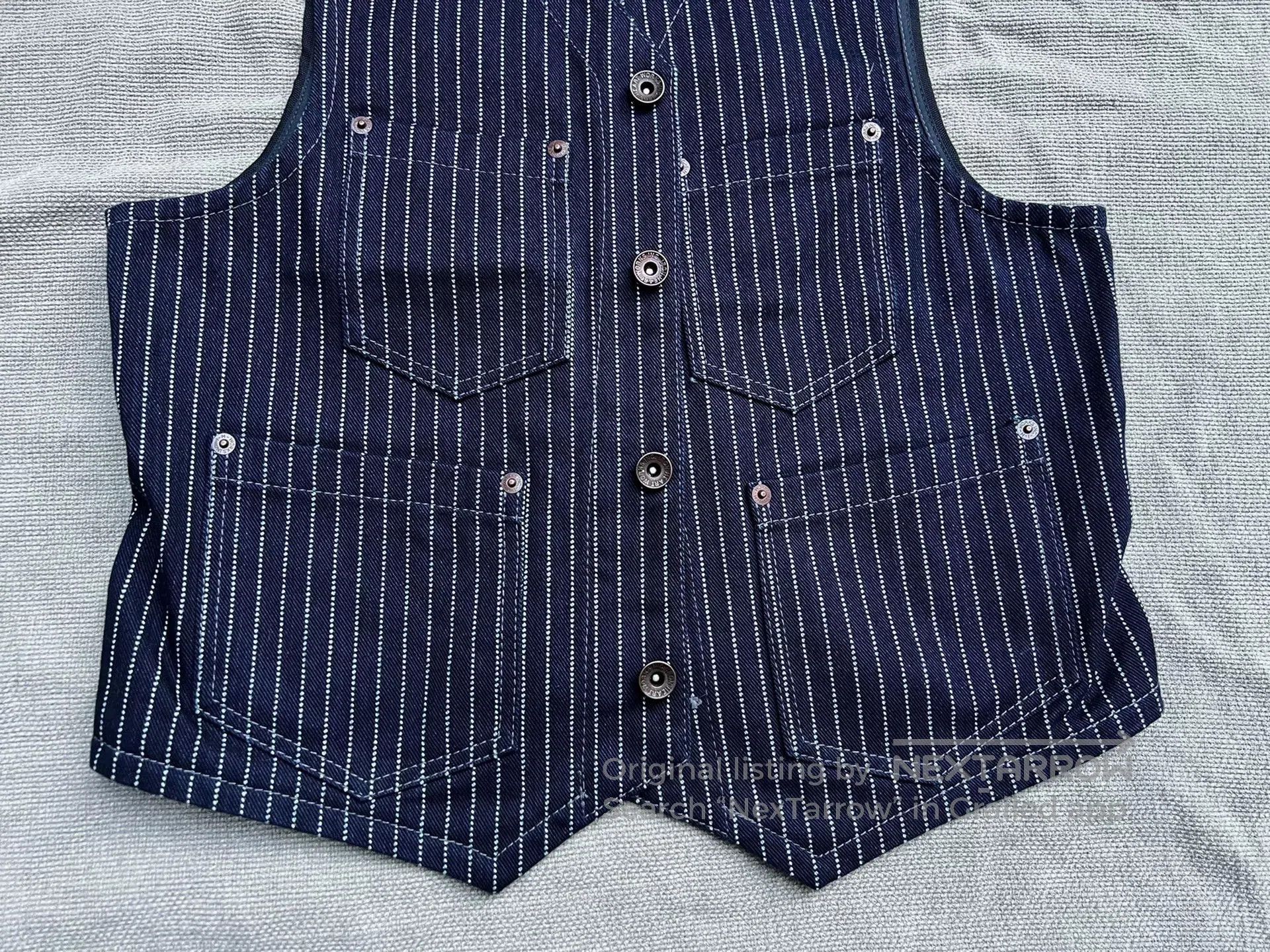 Iron Heart Iron Heart Blue Wabash Striped Vest. Size US S / EU 44-46 / 1 - 3 Thumbnail